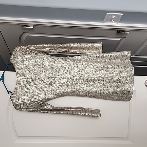 Lulus Metallic Gold Shiny Mini Dress - Picture 2 of 5